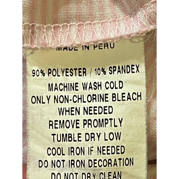 Greyson Men's Medium Short Sleeve 1/4 Button Pink White Golf Polo Shirt 🏌️ - Picture 10 of 10